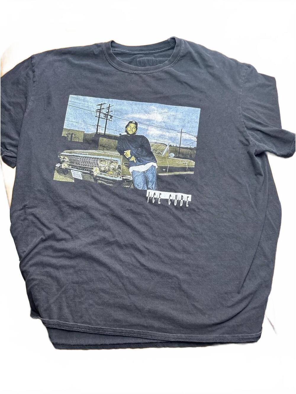 Ice Cube Graphic T-Shirt Black Size Large
